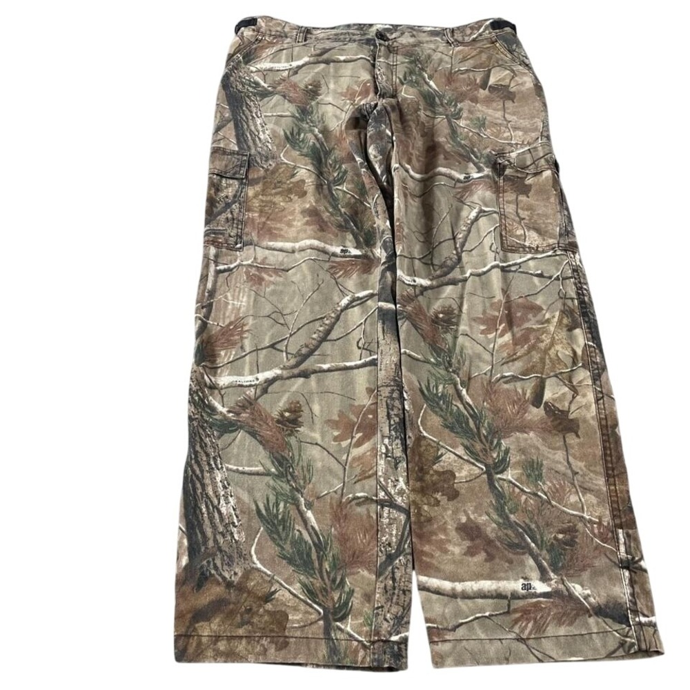 Ranger grunge baggy wide leg camo L cargo realtree pants belted adjustable y2k